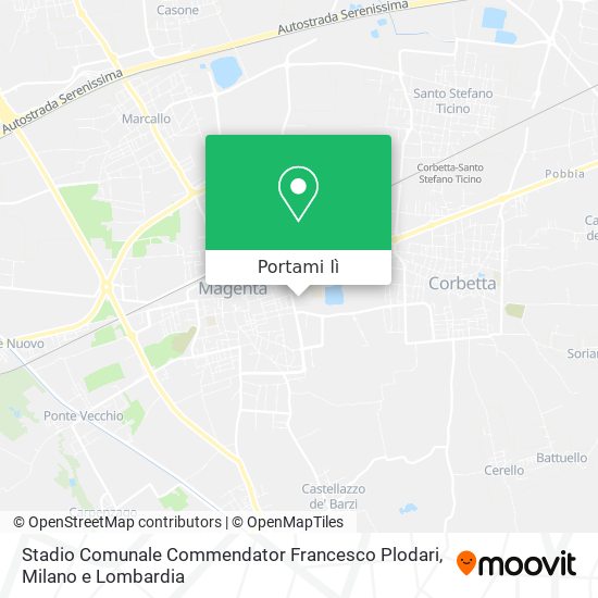 Mappa Stadio Comunale Commendator Francesco Plodari