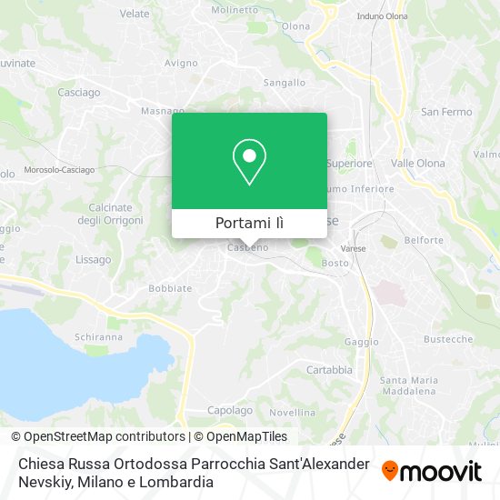 Mappa Chiesa Russa Ortodossa Parrocchia Sant'Alexander Nevskiy