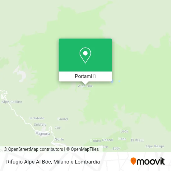Mappa Rifugio Alpe Al Bocc