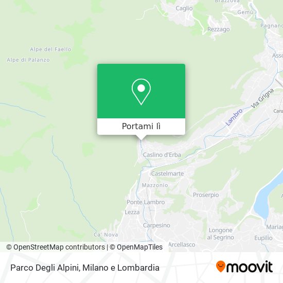 Mappa Parco Degli Alpini