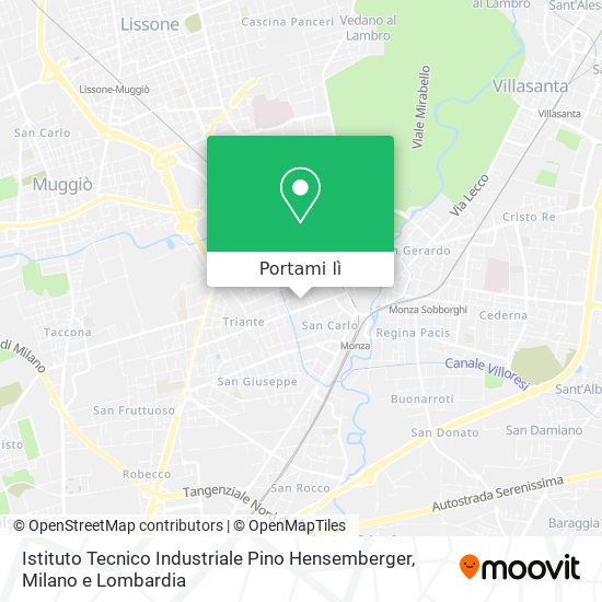Mappa Istituto Tecnico Industriale Pino Hensemberger