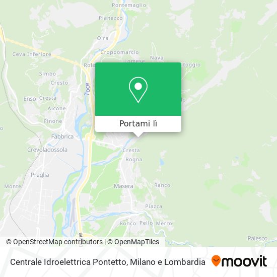 Mappa Centrale Idroelettrica Pontetto