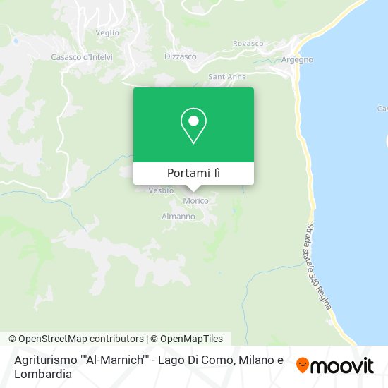 Mappa Agriturismo ""Al-Marnich"" - Lago Di Como