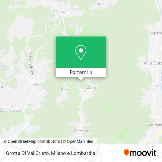 Mappa Grotta Di Val Cristò