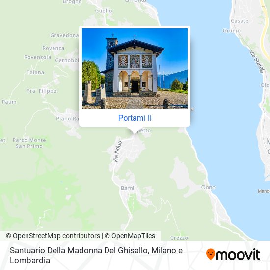 Mappa Santuario Della Madonna Del Ghisallo