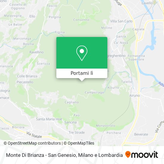 Mappa Monte Di Brianza - San Genesio