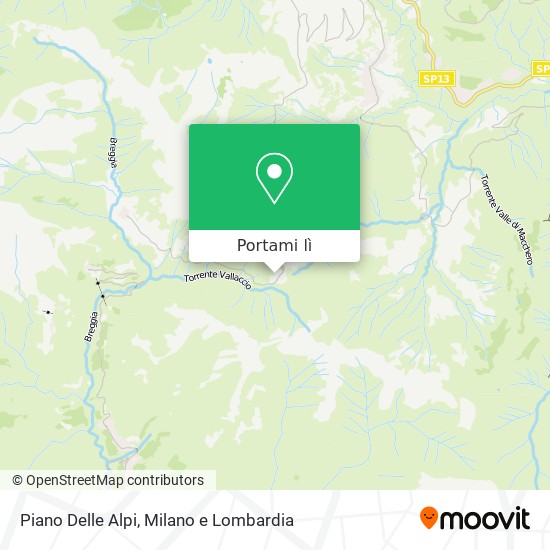 Mappa Piano Delle Alpi