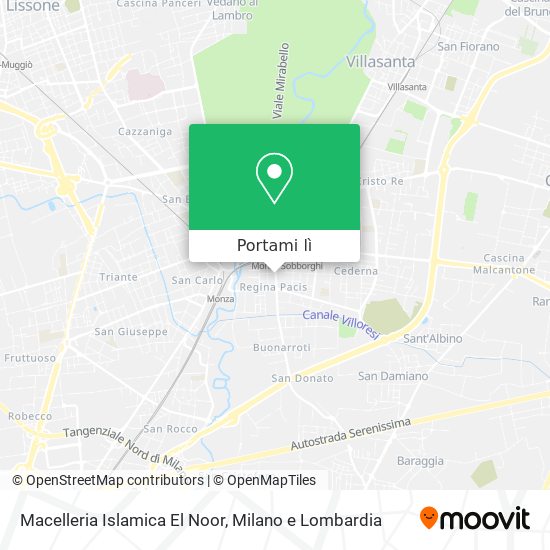 Mappa Macelleria Islamica El Noor