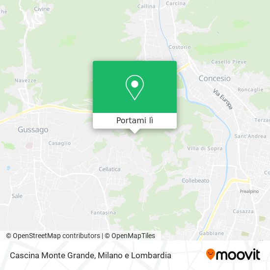 Mappa Cascina Monte Grande