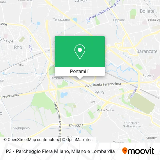 Mappa P3 • Parcheggio Fiera Milano