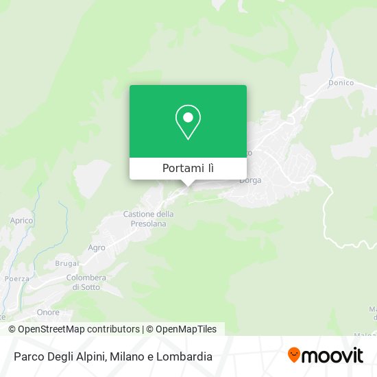 Mappa Parco Degli Alpini