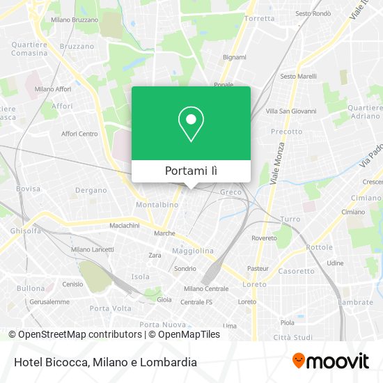 Mappa Hotel Bicocca