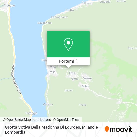 Mappa Grotta Votiva Della Madonna Di Lourdes