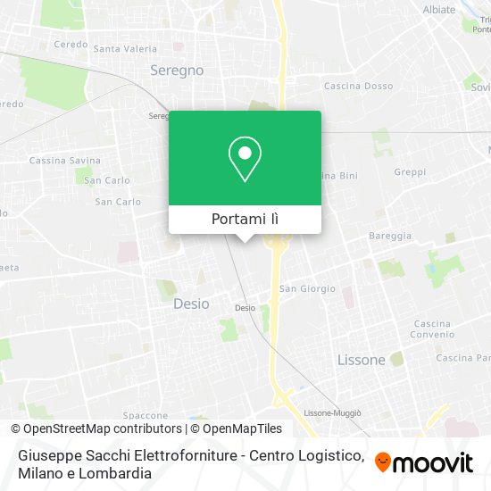 Mappa Giuseppe Sacchi Elettroforniture - Centro Logistico