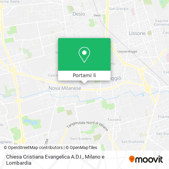 Mappa Chiesa Cristiana Evangelica A.D.I.