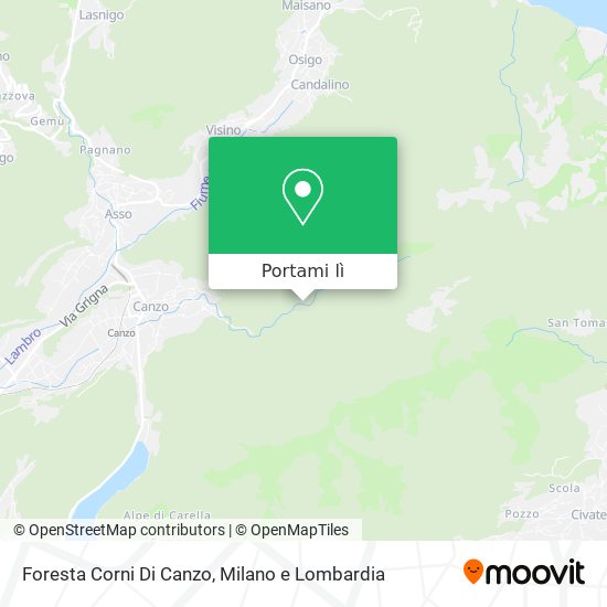 Mappa Foresta Corni Di Canzo