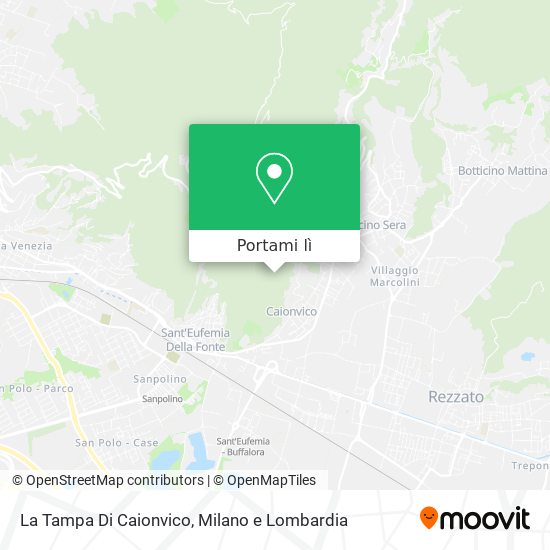 Mappa La Tampa Di Caionvico