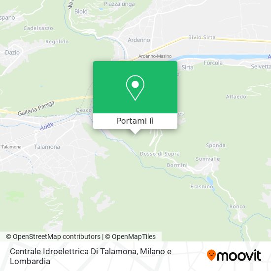 Mappa Centrale Idroelettrica Di Talamona
