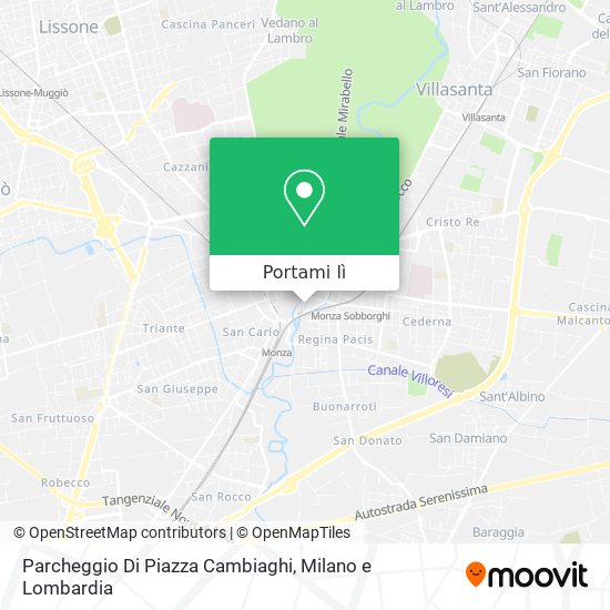 Mappa Parcheggio Di Piazza Cambiaghi