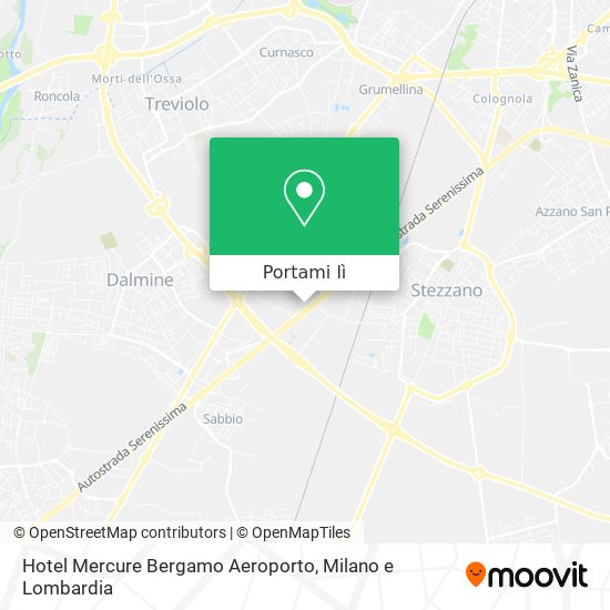 Mappa Hotel Mercure Bergamo Aeroporto