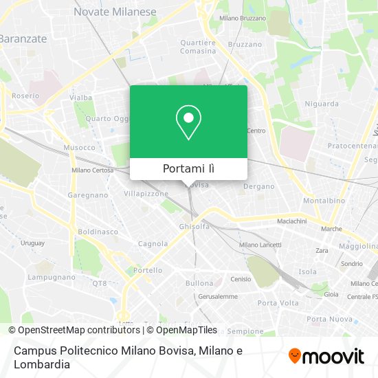 Mappa Campus Politecnico Milano Bovisa
