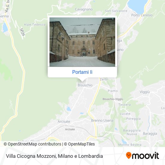 Mappa Villa Cicogna Mozzoni