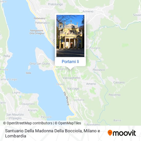 Mappa Santuario Della Madonna Della Bocciola