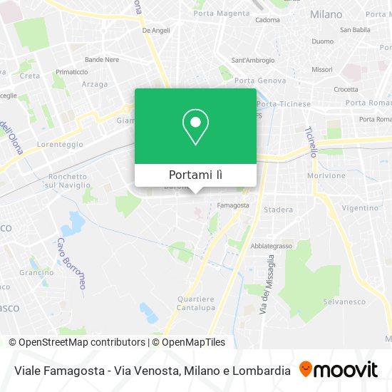 Mappa Viale Famagosta - Via Venosta