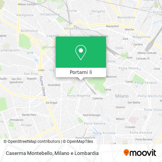 Mappa Caserma Montebello
