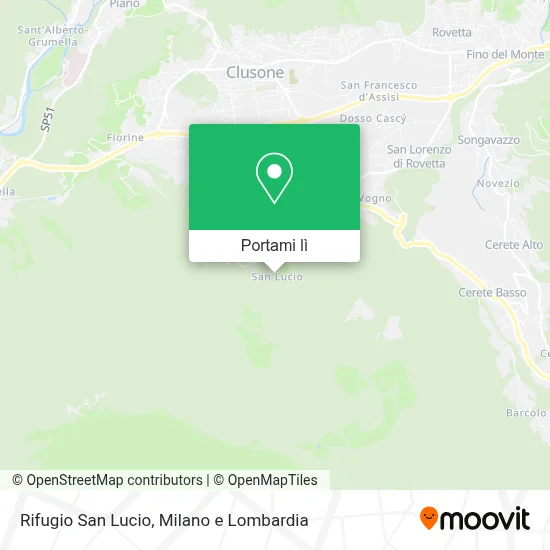 Mappa Rifugio San Lucio
