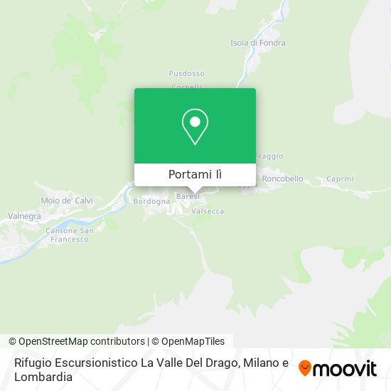 Mappa Rifugio Escursionistico La Valle Del Drago