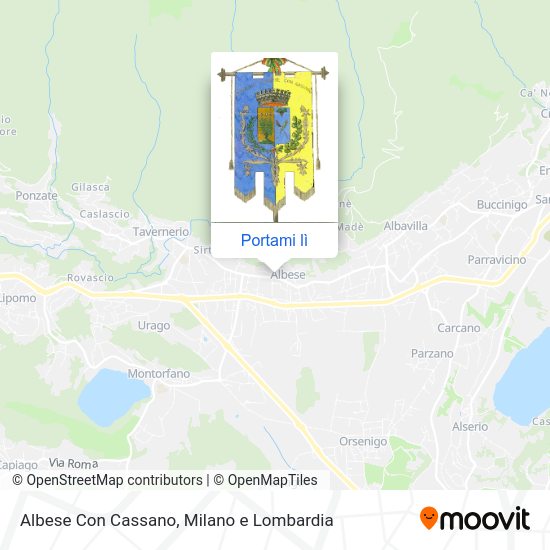 Come arrivare a Albese Con Cassano con bus, treno o navigazione?