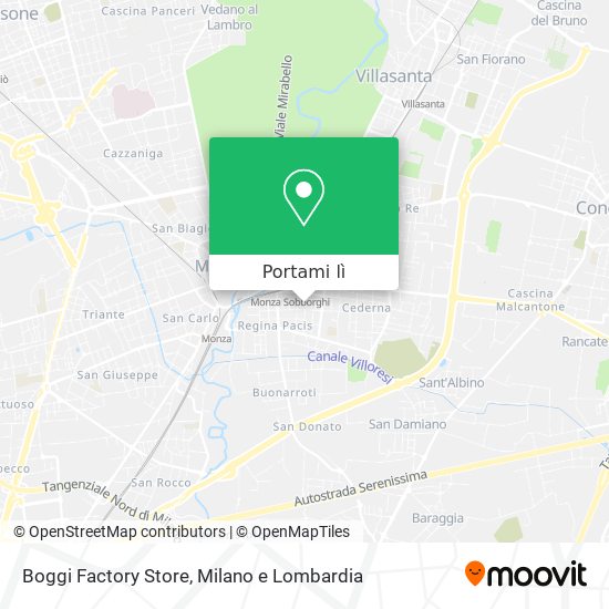 Mappa Boggi Factory Store