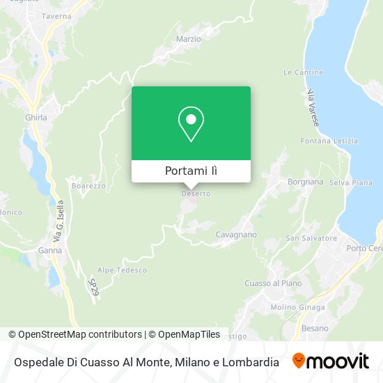 Mappa Ospedale Di Cuasso Al Monte