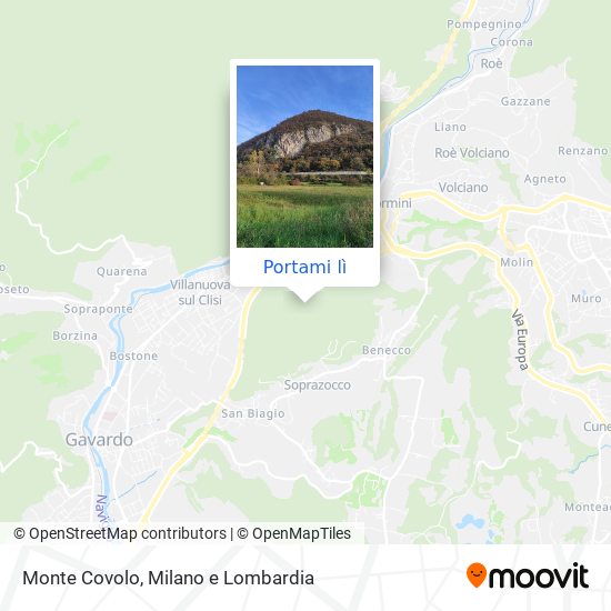 Mappa Monte Covolo