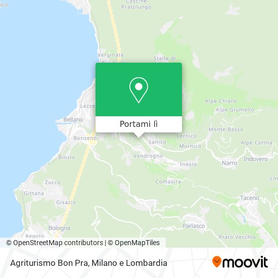 Mappa Agriturismo Bon Pra