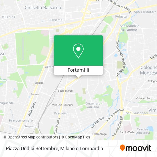 Mappa Piazza Undici Settembre