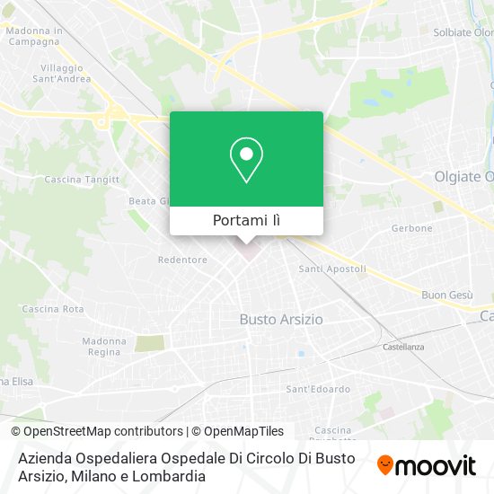 Mappa Azienda Ospedaliera Ospedale Di Circolo Di Busto Arsizio