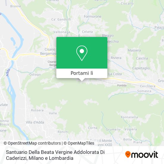 Mappa Santuario Della Beata Vergine Addolorata Di Caderizzi