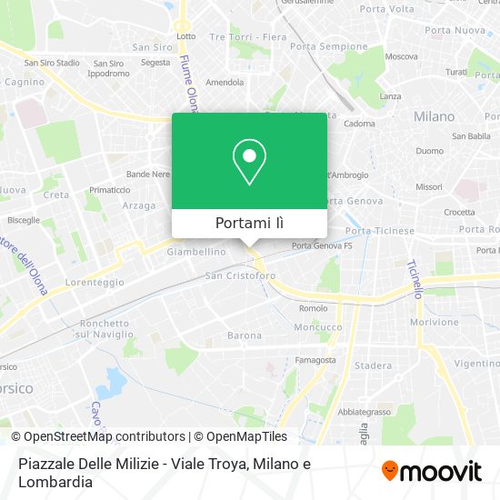 Mappa Piazzale Delle Milizie - Viale Troya