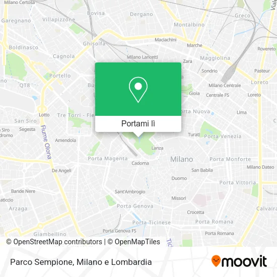 Mappa Parco Sempione