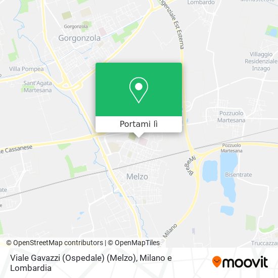Mappa Viale Gavazzi (Ospedale) (Melzo)