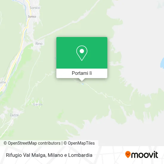 Mappa Rifugio Val Malga