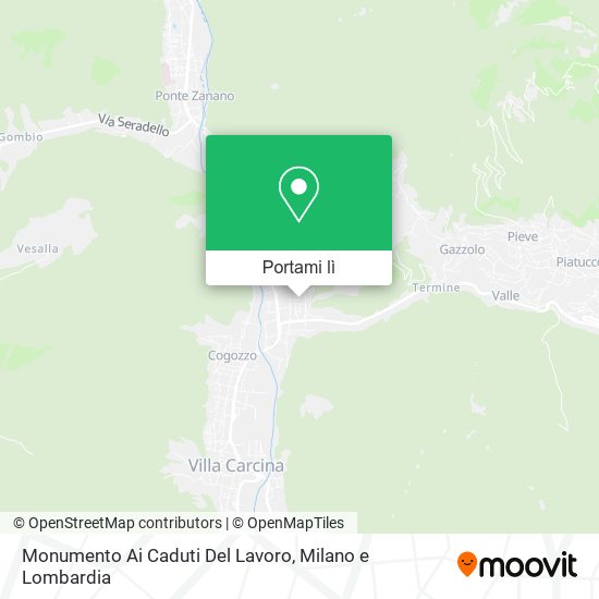 Mappa Monumento Ai Caduti Del Lavoro