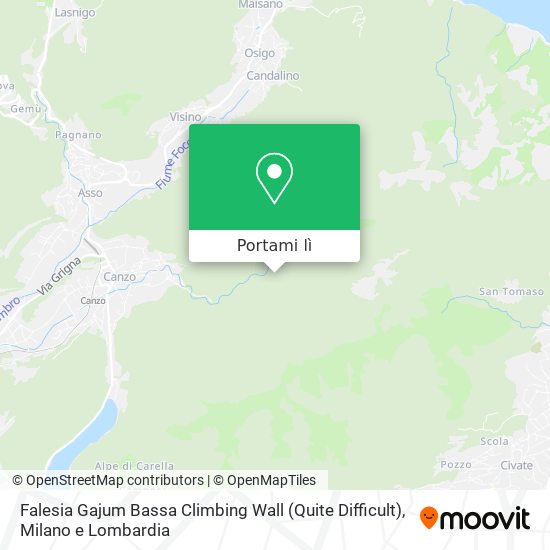 Mappa Falesia Gajum Bassa Climbing Wall (Quite Difficult)