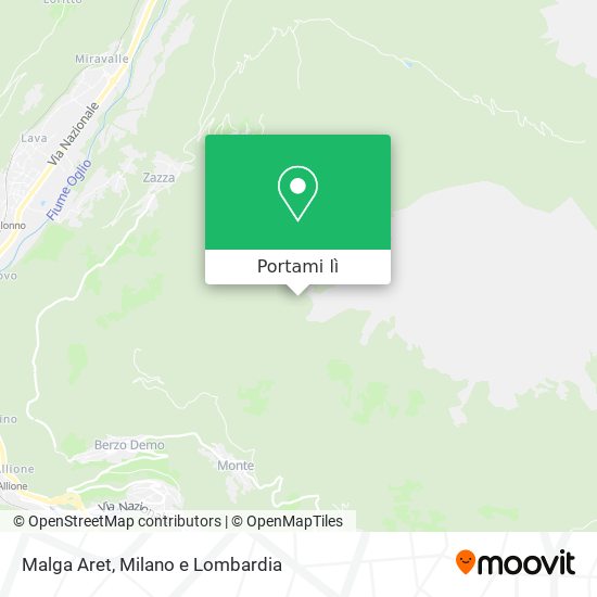 Mappa Malga Aret