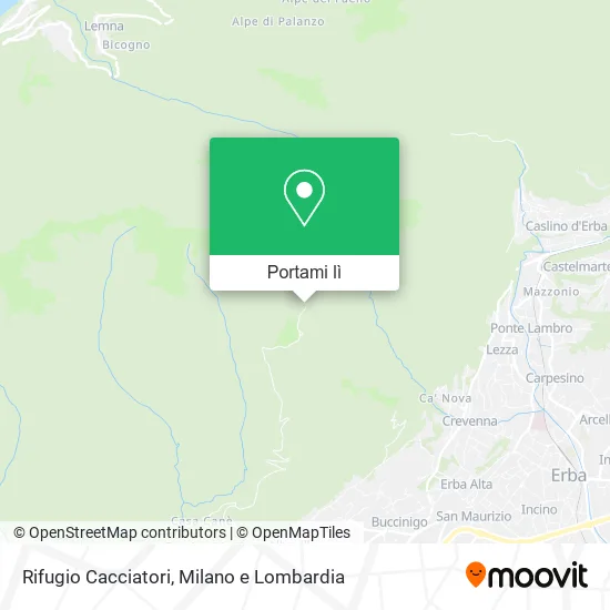 Mappa Rifugio Cacciatori