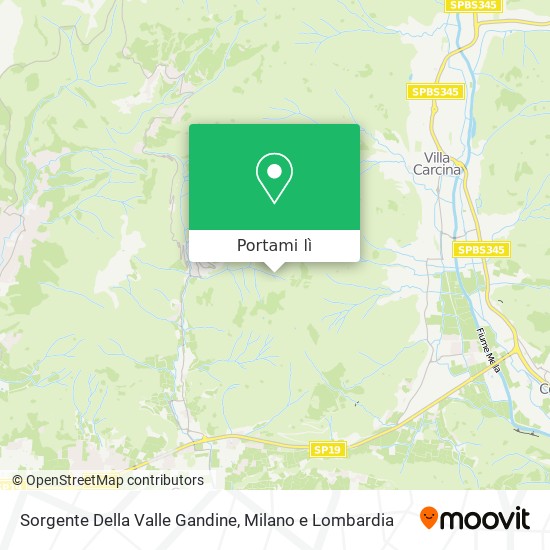 Mappa Sorgente Della Valle Gandine