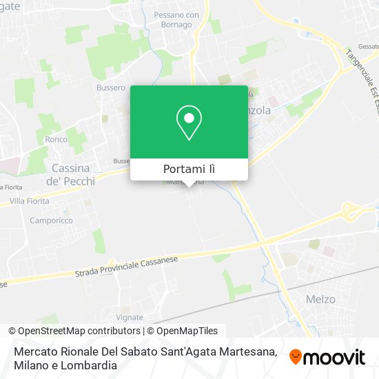 Mappa Mercato Rionale Del Sabato Sant'Agata Martesana