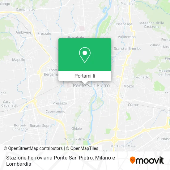 Mappa Stazione Ferroviaria Ponte San Pietro